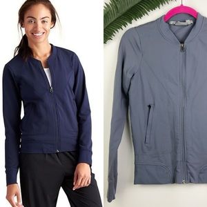 Athleta bombastic bomber light purple jacket